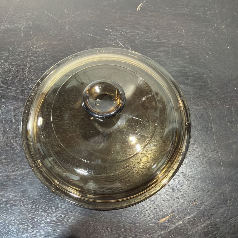 Pyrex VISION WARE Amber Glass Lid V-1-C  Fits 1L Vision Ware Sauce Pan